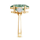 Rosec Jewels-5 Carat IGI Certified Lab Grown Green Diamond Oval Statement Engagement Ring