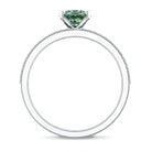 IGI Certified 1 Carat Lab Created Green Diamond Oval Engagement Ring Set Vivid Green - VS1 - Rosec Jewels