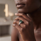 Princess Cut Lab Grown Green Diamond 5 Carat Engagement Ring IGI Certified Vivid Green - VS1 - Rosec Jewels