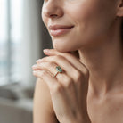 3 Carat Lab Grown Green Diamond Solitaire Oval Engagement Ring IGI Certified Vivid Green - VS1 - Rosec Jewels