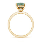 Rosec Jewels-3 Carat Lab Grown Green Diamond Solitaire Oval Engagement Ring IGI Certified