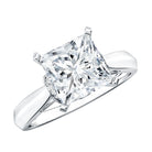 Solitaire 3 Carat Lab Grown Diamond Princess Cut Engagement Ring IGI Certified Lab - ( E-VS1 ) - Rosec Jewels