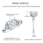 IGI Certified Lab Grown Diamond 3 Carat Princess Cut Engagement Ring with Celtic Knot Lab - ( E-VS1 ) - Rosec Jewels