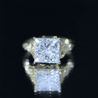 5 Carat Princess Cut Lab Grown Diamond Celtic Design Engagement Ring IGI Certified Lab - ( E-VS1 ) - Rosec Jewels