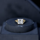 5 Carat Princess Cut Lab Grown Diamond Celtic Design Engagement Ring IGI Certified Lab - ( E-VS1 ) - Rosec Jewels