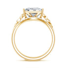 IGI Certified Princess Cut 4 Carat Lab Grown Diamond Celtic Engagement Ring with Enhancer Lab - ( E-VS1 ) - Rosec Jewels