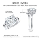 Rosec Jewels-Princess Cut Lab Grown 5 Carat Diamond Celtic Wedding Ring Set with IGI Certificate