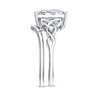 Rosec Jewels-Princess Cut Lab Grown 5 Carat Diamond Celtic Wedding Ring Set with IGI Certificate