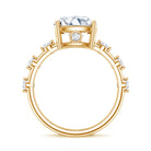 Rosec Jewels-Lab Grown 4 Carat Diamond Cushion Cut Engagement Ring with IGI Certificate