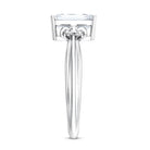 IGI Certified 2 Carat Lab Grown Diamond Emerald Cut Solitaire Engagement Ring with Bow Lab - ( E-VS1 ) - Rosec Jewels