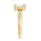 IGI Certified 2 Carat Lab Grown Diamond Emerald Cut Solitaire Engagement Ring with Bow Lab - ( E-VS1 ) - Rosec Jewels