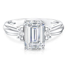 Rosec Jewels-Emerald Cut Lab Grown Diamond 3 Carat Engagement Ring IGI Certified