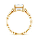 Rosec Jewels-IGI Certified 4 Carat Emerald Cut Lab Grown Diamond Solitaire Engagement Ring with Bow