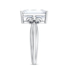Rosec Jewels-Emerald Cut Solitaire Lab Grown Diamond 5 Carat Engagement Ring IGI Certified