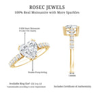 IGI Certified Lab Grown Diamond Heart Engagement Ring 2 Carat Lab - ( E-VS1 ) - Rosec Jewels
