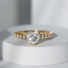 IGI Certified Lab Grown Diamond Heart Engagement Ring 2 Carat Lab - ( E-VS1 ) - Rosec Jewels