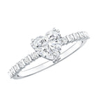 Rosec Jewels-IGI Certified Lab Grown Diamond 1 Carat Heart Engagement Ring for Women