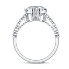 Rosec Jewels-IGI Certified Lab Grown 3 Carat Diamond Heart Engagement Ring with Side Stones