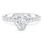 Rosec Jewels-IGI Certified Lab Grown 3 Carat Diamond Heart Engagement Ring with Side Stones