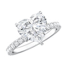 Rosec Jewels-Heart Shaped Lab Grown Diamond 3 Carat Solitaire Engagement Ring with IGI Certificate
