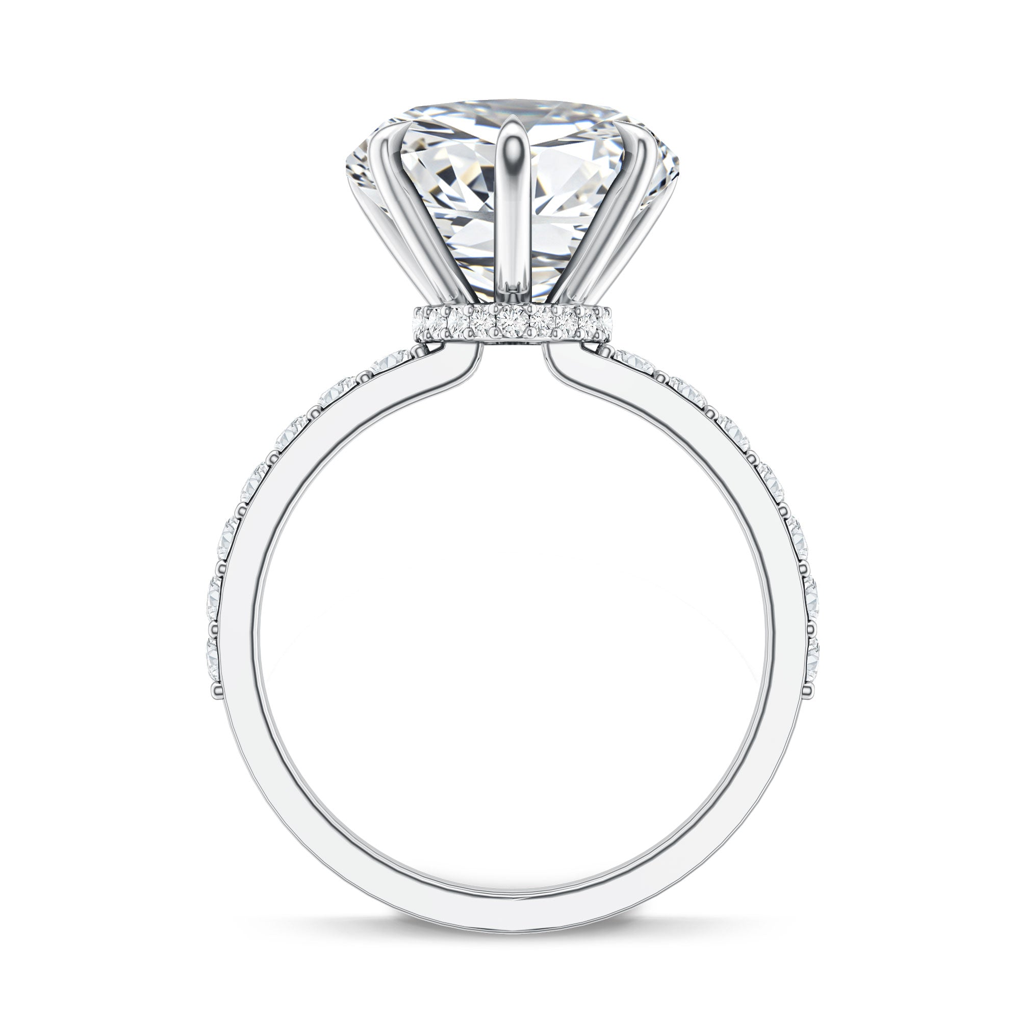 Rosec Jewels-Solitaire Heart Engagement Ring with 5 Carat IGI Certified Lab Grown Diamond