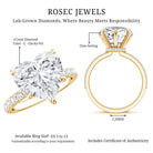 Rosec Jewels-Solitaire Heart Engagement Ring with 5 Carat IGI Certified Lab Grown Diamond