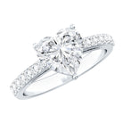 IGI Certified Heart Lab Grown Diamond Side Stone Engagement Ring 2 Carat Lab - ( E-VS1 ) - Rosec Jewels