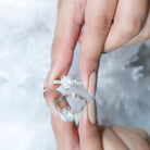 IGI Certified Heart Lab Grown Diamond Side Stone Engagement Ring 2 Carat Lab - ( E-VS1 ) - Rosec Jewels