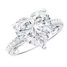 Rosec Jewels-Big 5 Carat Lab Grown Diamond Heart Shaped Engagement Ring with IGI Certificate
