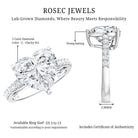 Rosec Jewels-Big 5 Carat Lab Grown Diamond Heart Shaped Engagement Ring with IGI Certificate