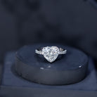 Big 5 Carat Lab Grown Diamond Heart Shaped Engagement Ring with IGI Certificate Lab - ( E-VS1 ) - Rosec Jewels
