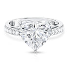 Rosec Jewels-Big 5 Carat Lab Grown Diamond Heart Shaped Engagement Ring with IGI Certificate