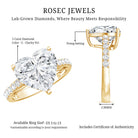 Rosec Jewels-Big 5 Carat Lab Grown Diamond Heart Shaped Engagement Ring with IGI Certificate