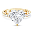 Rosec Jewels-Big 5 Carat Lab Grown Diamond Heart Shaped Engagement Ring with IGI Certificate