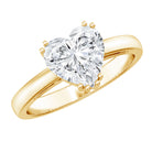 Heart Shaped 2 Carat Lab Grown Diamond Solitaire Engagement Ring with IGI Certificate Lab - ( E-VS1 ) - Rosec Jewels