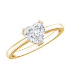 Rosec Jewels-1 Carat Lab Grown Solitaire Diamond Heart Engagement Ring IGI Certified