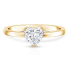 Rosec Jewels-1 Carat Lab Grown Solitaire Diamond Heart Engagement Ring IGI Certified