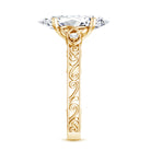 Rosec Jewels-Antique Looking 3 Carat Marquise Lab Diamond Celtic Knot Engagement Ring IGI Certified
