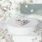 Rosec Jewels-2 Carat Heart Lab Grown Diamond Split Shank Engagement Ring with IGI Certificate