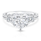 Rosec Jewels-IGI Certified 4 Carat Big Heart Lab Grown Diamond Split Shank Engagement Ring