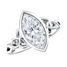 Rosec Jewels-Solitaire Marquise Cut 2 Carat Lab Grown Diamond Celtic Engagement Ring IGI Certified