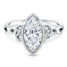 Rosec Jewels-Solitaire Marquise Cut 2 Carat Lab Grown Diamond Celtic Engagement Ring IGI Certified