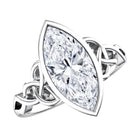 Rosec Jewels-Bezel Set Marquise Lab Created Diamond Celtic Engagement Ring 3 Carat IGI Certified