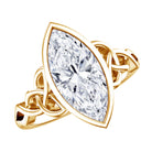 Rosec Jewels-Bezel Set Marquise Lab Created Diamond Celtic Engagement Ring 3 Carat IGI Certified
