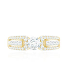 Rosec Jewels-1.75 CT Cubic Zircon Statement Engagement Ring