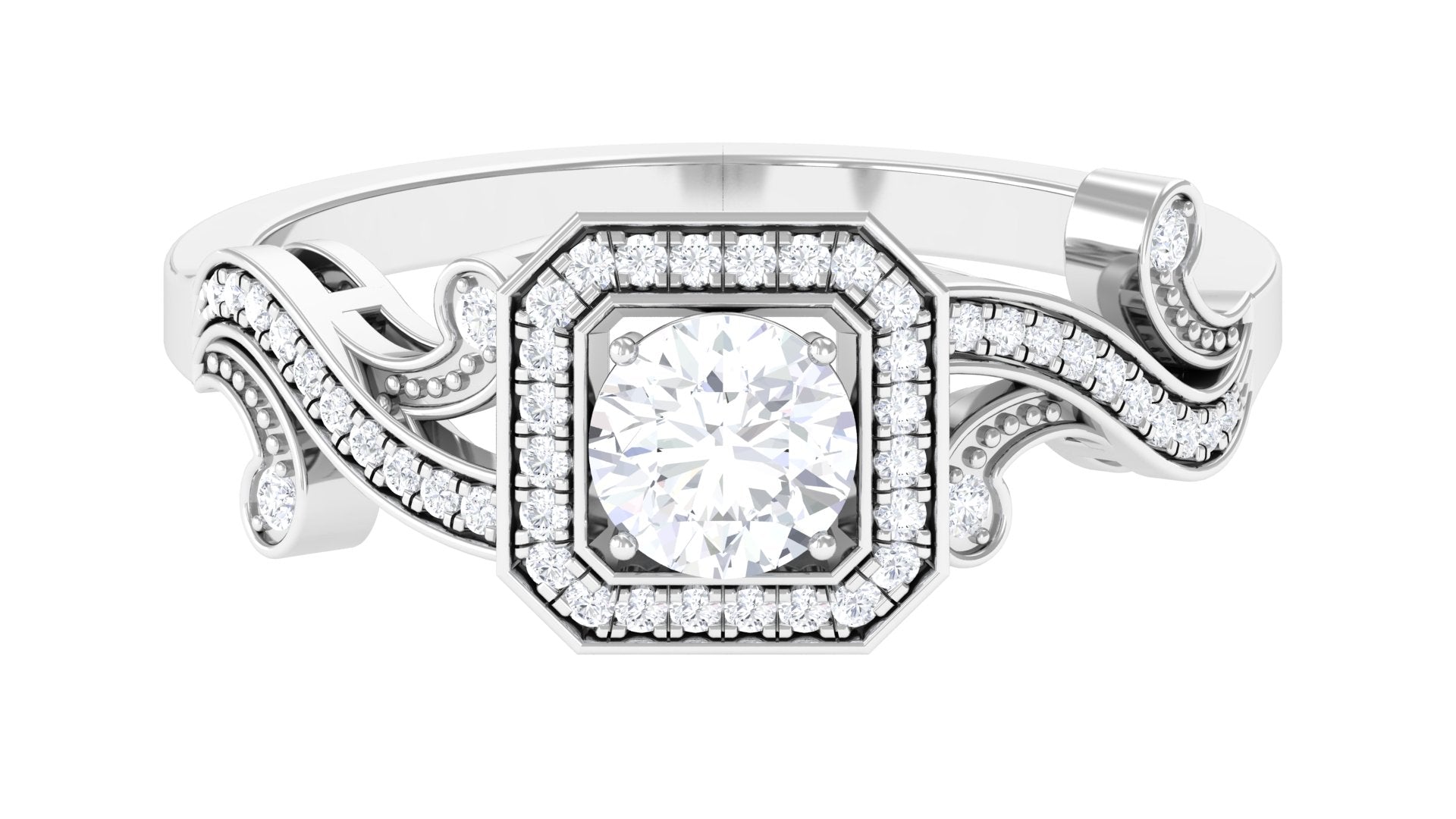 0.75 CT Zircon Engagement Ring