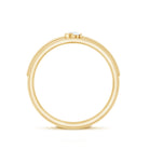 Bezel Set Round Moissanite Mens Wedding Band Ring D-VS1 - Rosec Jewels