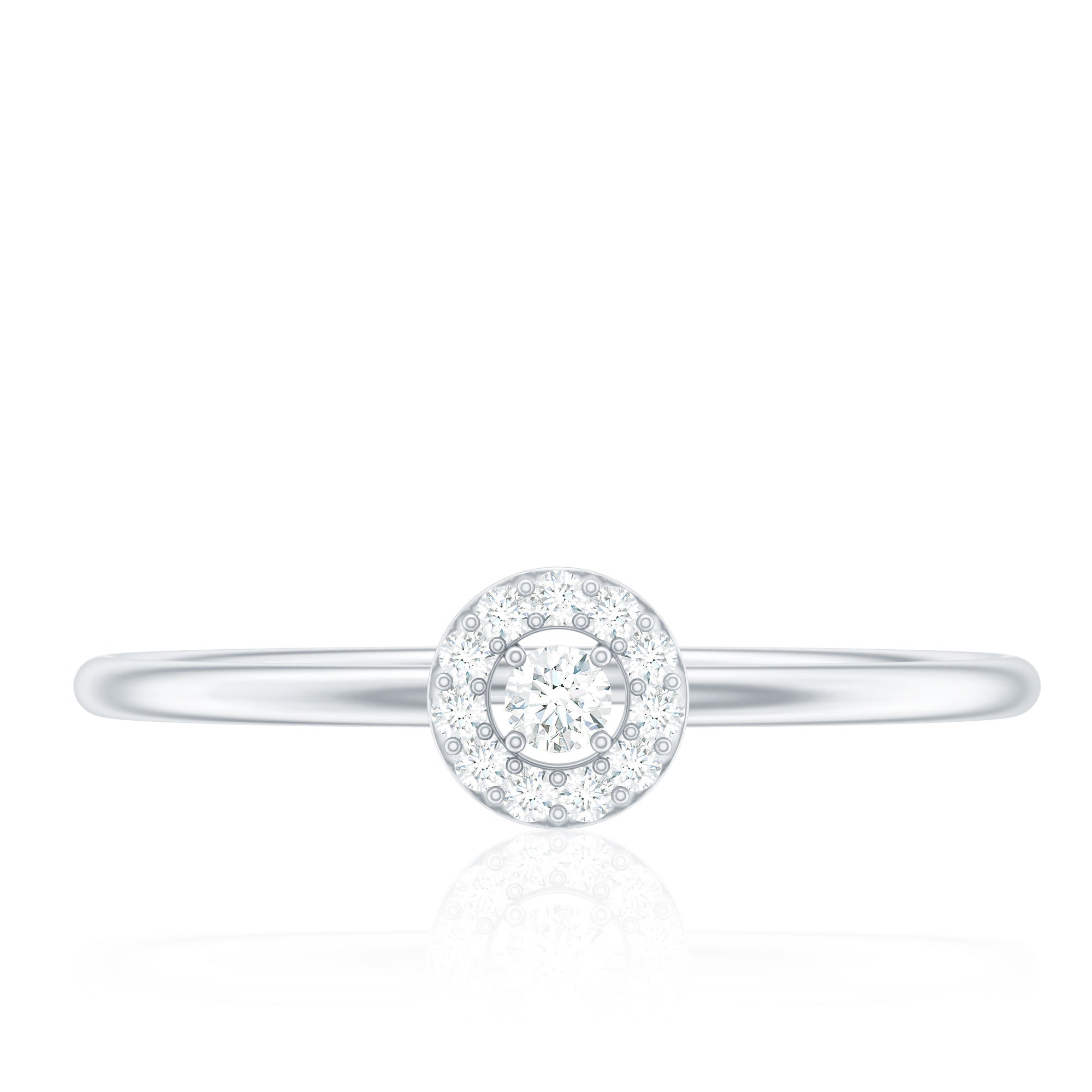 Natural Diamond Dainty Promise Ring Natural - ( HI-SI ) - Rosec Jewels