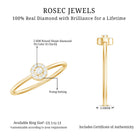 Natural Diamond Dainty Promise Ring Natural - ( HI-SI ) - Rosec Jewels