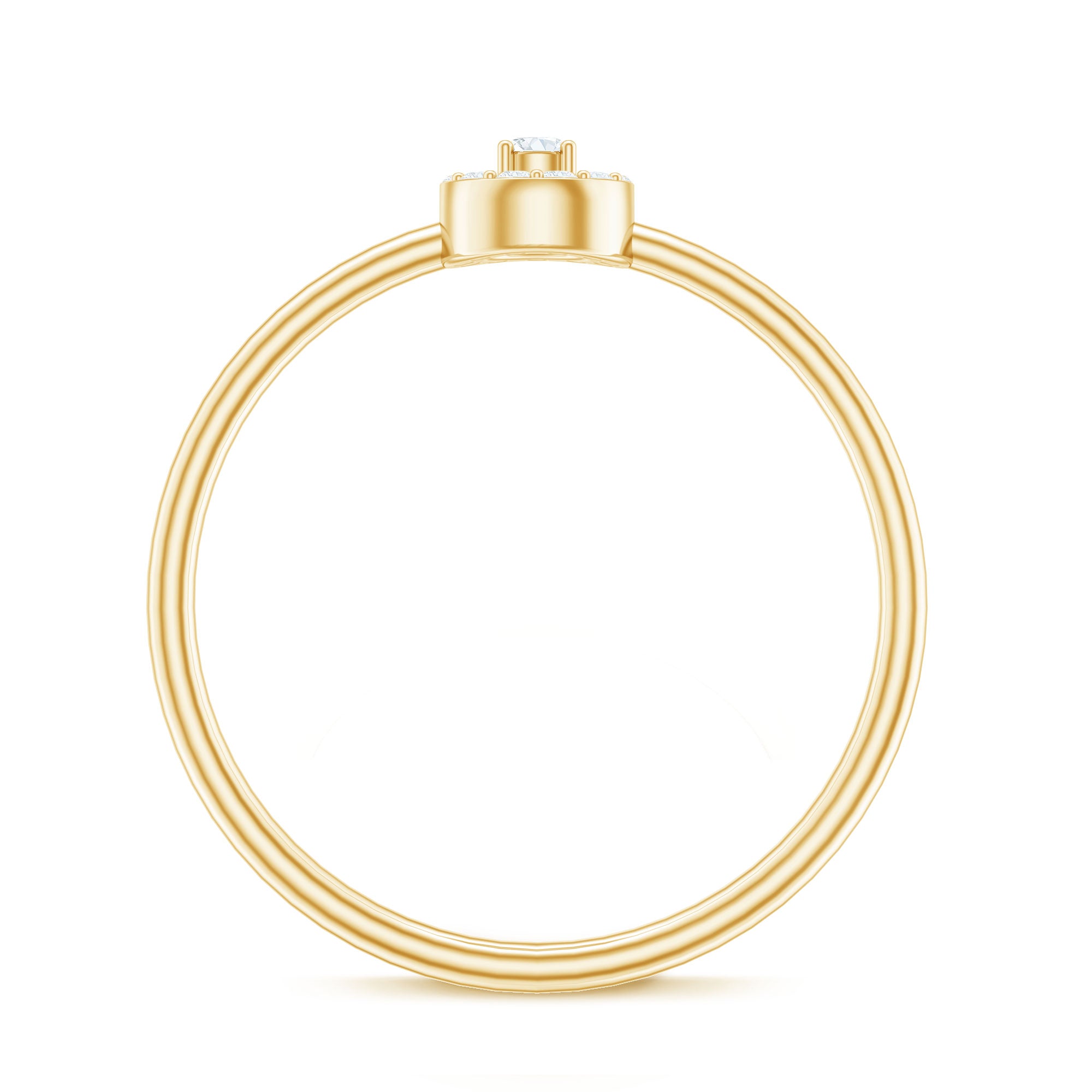 Natural Diamond Dainty Promise Ring Natural - ( HI-SI ) - Rosec Jewels